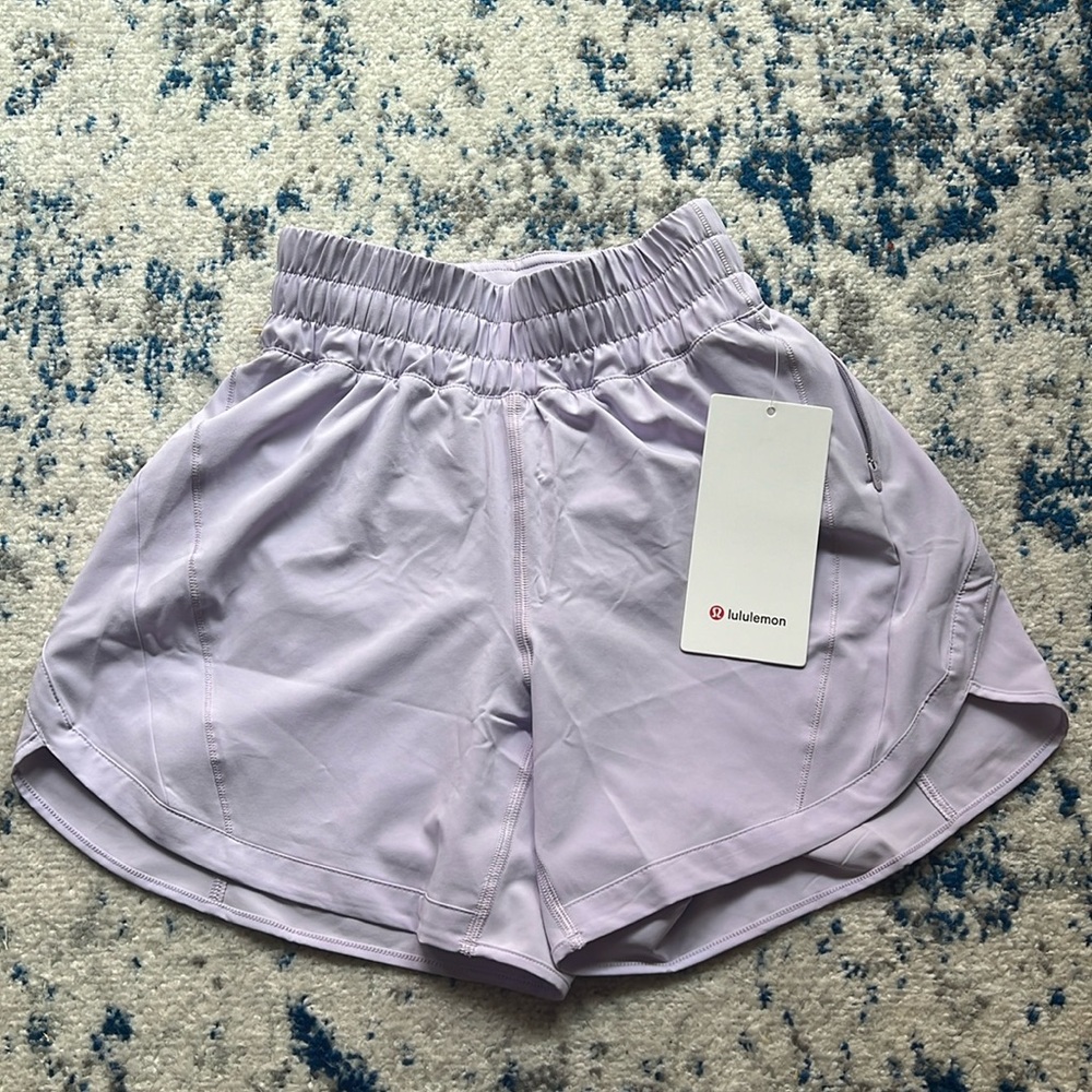 Lululemon track that shorts size 2 pastel purple